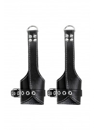 Черные подвесы с белой строчкой - Pecado - купить с доставкой в Тольятти