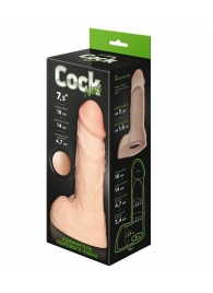 Телесный фаллоудлинитель с мошонкой Cock Next - 19 см. - LOVETOY (А-Полимер) - в Тольятти купить с доставкой