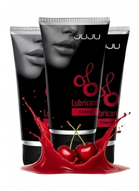 Набор из 3 съедобных лубрикантов JUJU со вкусом вишни - JuJu - купить с доставкой в Тольятти