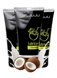 Набор из 3 съедобных лубрикантов JUJU со вкусом кокоса - JuJu - купить с доставкой в Тольятти