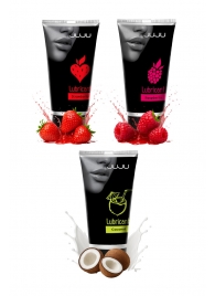 Набор из 3 съедобных лубрикантов JUJU (клубника, малина, кокос) - JuJu - купить с доставкой в Тольятти