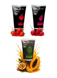 Набор из 3 съедобных лубрикантов JUJU (клубника, малина, тропические фрукты) - JuJu - купить с доставкой в Тольятти