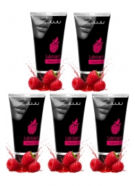 Набор из 5 съедобных лубрикантов JUJU со вкусом малины - JuJu - купить с доставкой в Тольятти