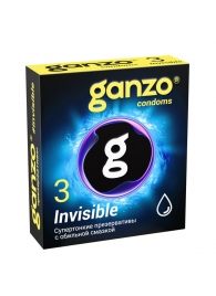 Супертонкие презервативы Ganzo Invisible - 3 шт. - Ganzo - купить с доставкой в Тольятти