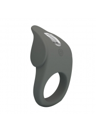 Серое эрекционное кольцо с вибростимуляцией клитора Alto - Baile - в Тольятти купить с доставкой
