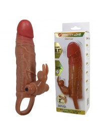 Карамельная вибронасадка с клиторальным стимулятором Osmar - 20,5 см. - Baile - в Тольятти купить с доставкой