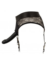 Черный женский страпон Strap-on Set: трусики и насадка - Orion - купить с доставкой в Тольятти