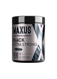 Черные утолщенные презервативы MAXUS Extra Strong с железным кейсом - 15 шт. - Maxus - купить с доставкой в Тольятти