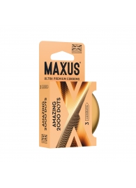 Точечные презервативы MAXUS 2000 Amazing Dots с железным кейсом - 3 шт. - Maxus - купить с доставкой в Тольятти