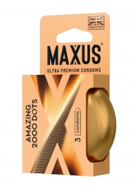 Точечные презервативы MAXUS 2000 Amazing Dots с железным кейсом - 3 шт. - Maxus - купить с доставкой в Тольятти