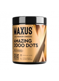 Точечные презервативы MAXUS 2000 Amazing Dots с железным кейсом - 15 шт. - Maxus - купить с доставкой в Тольятти