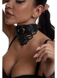 Фигурный чокер с узорами и золотистой фурнитурой - Crazy Handmade - купить с доставкой в Тольятти