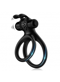 Черное эрекционное виброкольцо с подхватом мошонки Stay Hard - Boys of Toys - в Тольятти купить с доставкой