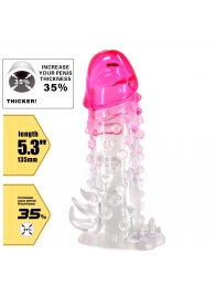 Прозрачно-розовая насадка на пенис Wilford - 13,5 см. - Baile - в Тольятти купить с доставкой