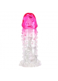Прозрачно-розовая насадка на пенис Wilford - 13,5 см. - Baile - в Тольятти купить с доставкой