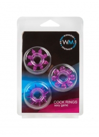 Набор из 3 лиловых эрекционных колец различной формы - Erowoman-Eroman - в Тольятти купить с доставкой