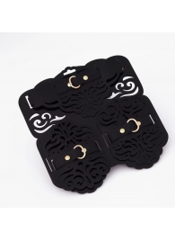 Фигурный набор для БДСМ-игр с узорами и золотистой фурнитурой - Crazy Handmade - купить с доставкой в Тольятти