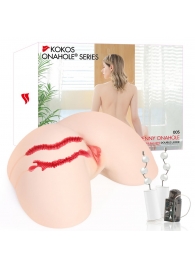 Мастурбатор-полуторс с двойным слоем материала и вибрацией Jenny Onahole Real Hips - KOKOS - в Тольятти купить с доставкой