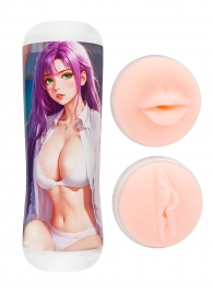 Двусторонний мастурбатор аниме - ротик и вагина - Tokyo Style - в Тольятти купить с доставкой