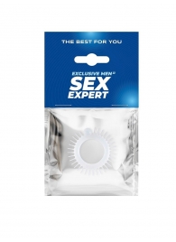 Эластичное эрекционное кольцо с шипиками и шариком - Sex Expert - в Тольятти купить с доставкой