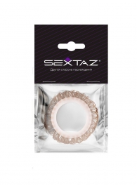Эрекционное кольцо с бежевыми «ресничками» - Sextaz - в Тольятти купить с доставкой