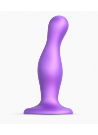 Фиолетовая насадка Strap-On-Me Dildo Plug Curvy size M - Strap-on-me - купить с доставкой в Тольятти