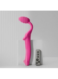 Ярко-розовый безремневой страпон Strap-on-me Vibrating Bendable Strap-On size XL - Strap-on-me - купить с доставкой в Тольятти