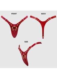 Красный пояс для фиксации насадок Strap-On-Me Leatherette Harness Fabulous - Strap-on-me - купить с доставкой в Тольятти