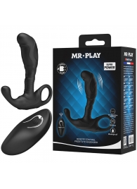 Черный изогнутый массажёр простаты с вибрацией и пультом ДУ - Baile - в Тольятти купить с доставкой