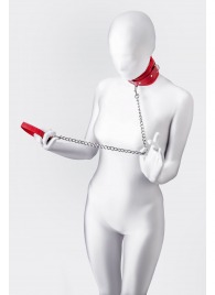 Красный ошейник с подкладкой из меха - ToyFa - купить с доставкой в Тольятти