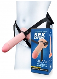 Мужской полый страпон на регулируемых ремешках - 22 см. - Sex Expert - купить с доставкой в Тольятти
