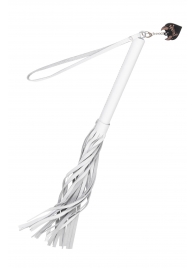 Белая кожаная плеть - 50 см. - Pecado - купить с доставкой в Тольятти