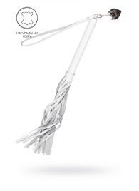 Белая кожаная плеть - 50 см. - Pecado - купить с доставкой в Тольятти