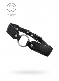 Черный кожаный чокер-ошейник со скруглёнными углами - Pecado - купить с доставкой в Тольятти