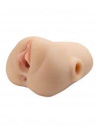 Телесный мастурбатор с вибрацией Double Pounder Vibrating Squeeze Stroker - Pipedream - в Тольятти купить с доставкой