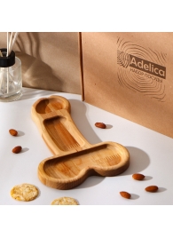 Деревянное блюдо для подачи в форме члена (25 х 16,5 х 1,7 см) - Сима-Ленд - купить с доставкой в Тольятти