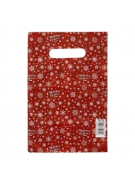 Красный подарочный новогодний пакет с вырубной ручкой (20х30 см) - Сима-Ленд - купить с доставкой в Тольятти