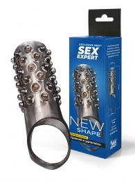 Дымчатая насадка на пенис с выпуклостями - 12 см. - Sex Expert - в Тольятти купить с доставкой