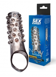 Дымчатая насадка на пенис с выпуклостями - 11 см. - Sex Expert - в Тольятти купить с доставкой