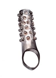 Дымчатая насадка на пенис с выпуклостями - 11 см. - Sex Expert - в Тольятти купить с доставкой