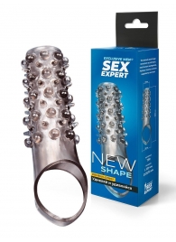 Дымчатая насадка на пенис с шипами и выпуклостями - 12 см. - Sex Expert - в Тольятти купить с доставкой