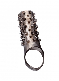 Дымчатая насадка на пенис с шипами и выпуклостями - 12,5 см. - Sex Expert - в Тольятти купить с доставкой