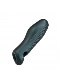 Серая силиконовая насадка на пенис с подхватом Manwan Ryzer - Manwan - в Тольятти купить с доставкой