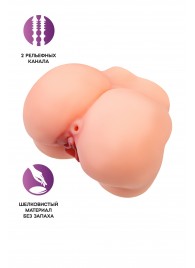 Реалистичный мастурбатор в форме попки с 2 любовными входами - No Name - в Тольятти купить с доставкой