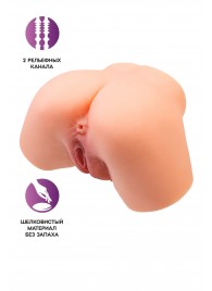 Телесный реалистичный мастурбатор-полуторс с 2 любовными входами - No Name - в Тольятти купить с доставкой