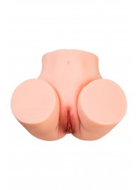 Телесный мастурбатор в форме попки с 2 любовными входами - No Name - в Тольятти купить с доставкой