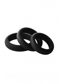 Набор из 3 черных эрекционных колец Smooth Silicone Cockring Pack - Dream Toys - в Тольятти купить с доставкой