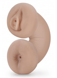 Телесный люминесцентный двусторонний мастурбатор Tasha - Blush Novelties - в Тольятти купить с доставкой