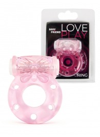 Розовое эрекционное виброкольцо с бабочкой - 1137 - в Тольятти купить с доставкой