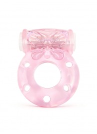 Розовое эрекционное виброкольцо с бабочкой - 1137 - в Тольятти купить с доставкой
